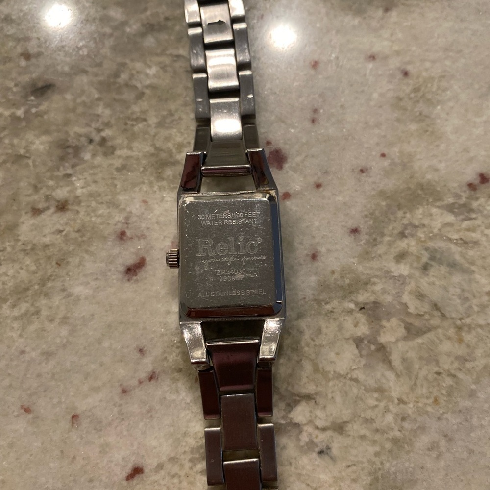 Relic-Silver Rectangular Wristwatch - Picture 2 of 4